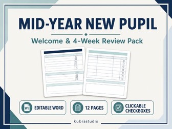 Mid-Year New Pupil Welcome & Review Pack