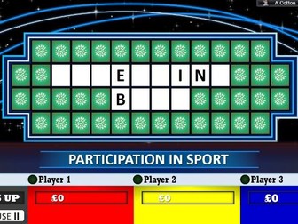 OCR GCSE PE - PAPER 2 - Wheel of Fortune PowerPoint