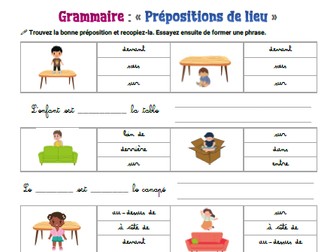 [French grammar A1] Prepositions (place)