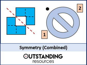 Combined Symmetry (Lines and Rotational Symmetry) - Lesson and Worksheet