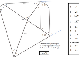 Interior Angles Of Polygons Within Polygons Including Triangles Quadrilaterals And A Hexagon Free