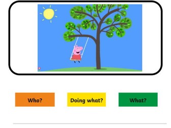 Peppa Pig Colourful Semantics – Sentence Building (Who? Doing What? What?)