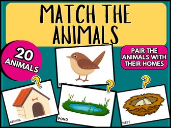 Match the Animals with Homes - Fun Game - Bell Ringer - Puzzle - Riddle