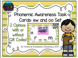 Phonemic Awareness Task Cards: ew and oo Set