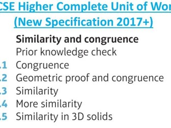 GCSE Higher (Unit 12): Similarity and Congruence