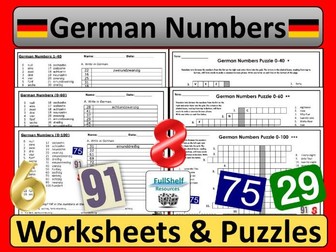 German Numbers Worksheets