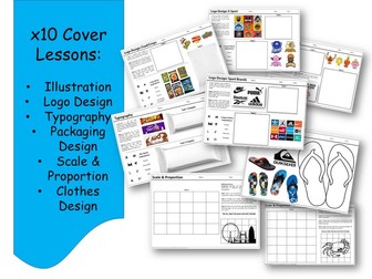 10 D&T cover work/ cover lesson worksheets