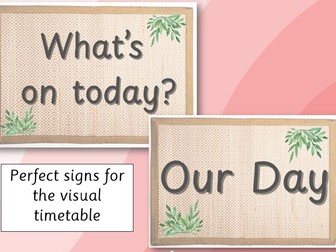 Visual Timetable Sign EYFS/KS1