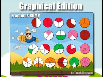 Fractions Game - Graphical Edition - Halves, Thirds, Quarters, Fifths & Sixths