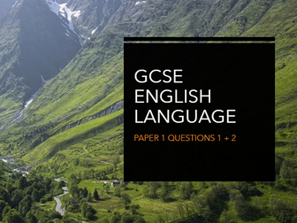 AQA GCSE English Language Paper 1 Questions 1 + 2 - Alice in the Pyrenees