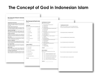 The Concept of God in Indonesian Islam (Infotext and Exercises)