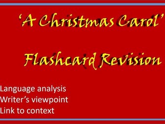 A Christmas Carol -  flashcard revision