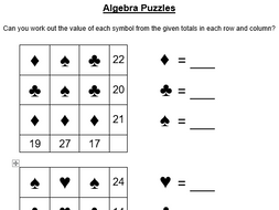 Algebra Puzzle Resources by cherry18 | Teaching Resources