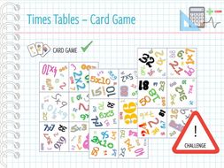 Maths Multiplication to 100 - CARD GAME