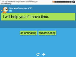 I can say whether a conjunction is coordinating or subordinating - Interactive Activity - Year 3 Spag