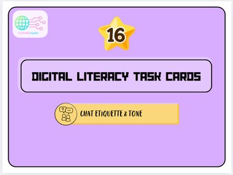 Digital Literacy Task Cards – Theme 16: Chat Etiquette & Tone