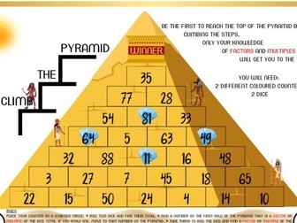 Climb the Pyramid factors and multiples game