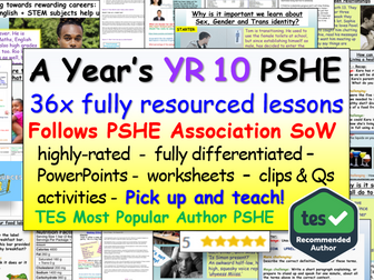 Year 10 PSHE + RSE