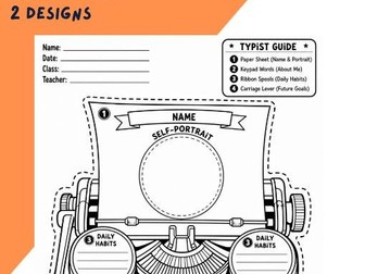 All about me - English & Literacy bulletin board design and worksheets