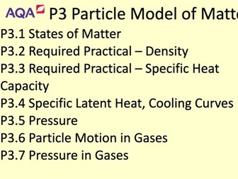 P3.3 Specific Heat Capacity Required Practical