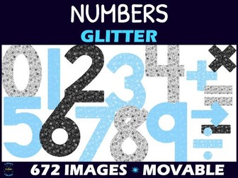 Winter Frost Numbers Clipart