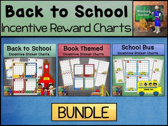 Back to School Sticker Charts | Rewards and Incentives | BUNDLE