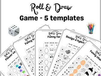 Roll & Draw Game - 5 templates
