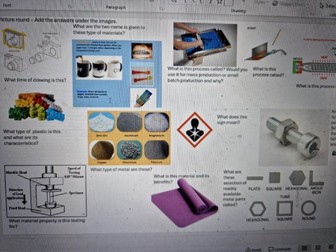 Starter/Plenary - Engineering or product design