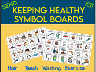 4 Keeping Healthy Symbol Boards SEND