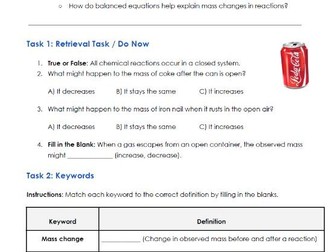 GCSE_C3 Quantitative Chemistry_Lesson 3 Mass Changes in Reactions