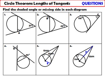 Circle Theorem - Lengths of Tangents