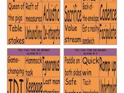 Slang at Work # 2 Tic-Tac-Toe or Bingo