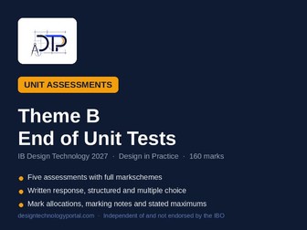 IB Design Technology 2027: Theme B Unit Assessments