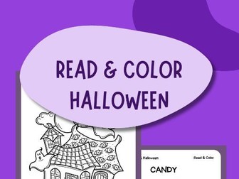 Halloween Read & Color Worksheet Bundle | English Reading Comprehension