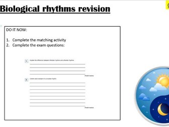 Biological rhythms revision AQA A level psychology