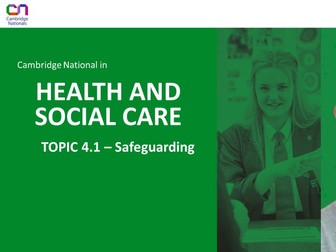 OCR Health and Social Care - R032 Topic 4.1 - Safeguarding