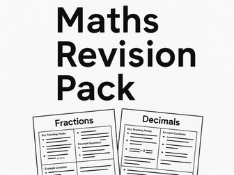Conceptual Maths Help Sheets – Teacher & Pupil Support