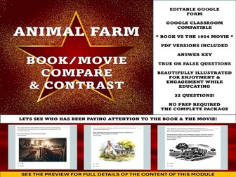 Compare & Contrast (Book vs Movie) for Animal Farm - Literary Module