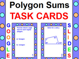 Polygon Sums Task Cards Google Slides Smartboard Powerpoint