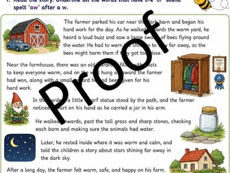 Year 2 Spelling - or sound spelt aw after w