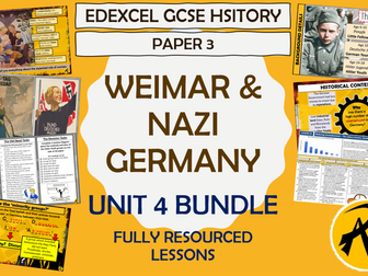 GCSE History Edexcel 1-9 Weimar Nazi Germany Bundle Part 4 Life in Nazi Germany