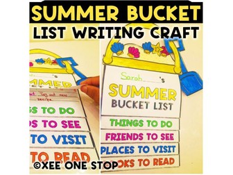 End of Term Year Summer Bucket List Writing Craft