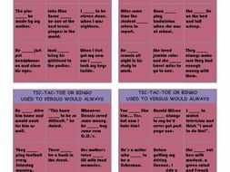 Used To Versus Would Always Tic-Tac-Toe or Bingo