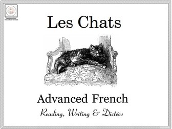 Advanced French Reading, Writing & Dictées : Les Chats