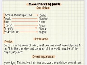 OCR GCSE- Islam revision notes