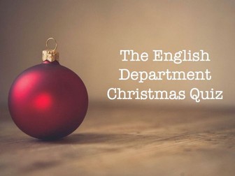 English Christmas Quiz 2018