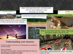 Full Scheme of Work for WJEC Eduqas GCSE English Literature Poetry Anthology 1789 to Present Day C1B
