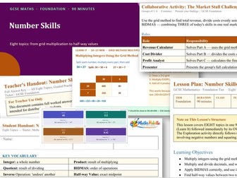 Number Skills - Complete GCSE Maths lesson Pack