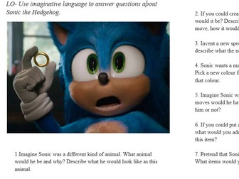 Sonic the Hedgehog Literacy High Ability - Year 2/3