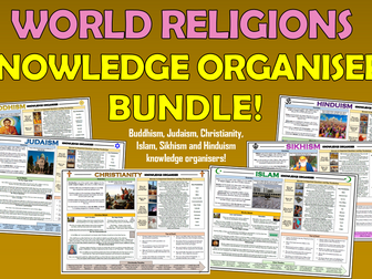 Major Religions Knowledge Organisers Bundle!